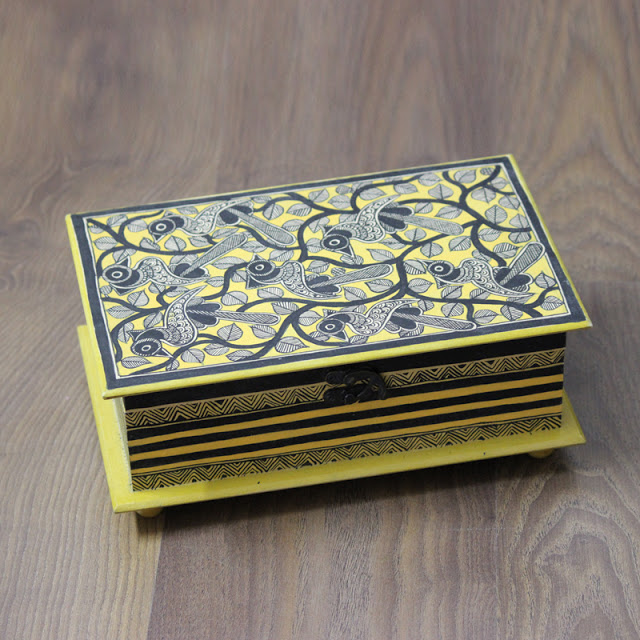 My Latest Work – Upcycled Handpainted  Keepsake Box