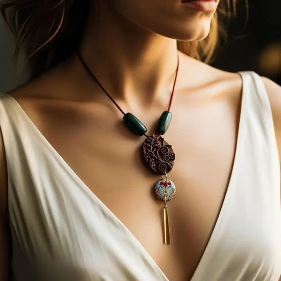 Mahtaab | Upcycled Wood Necklace