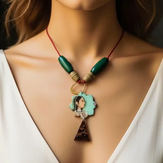 Mumtaz | Upcycled Wood Necklace