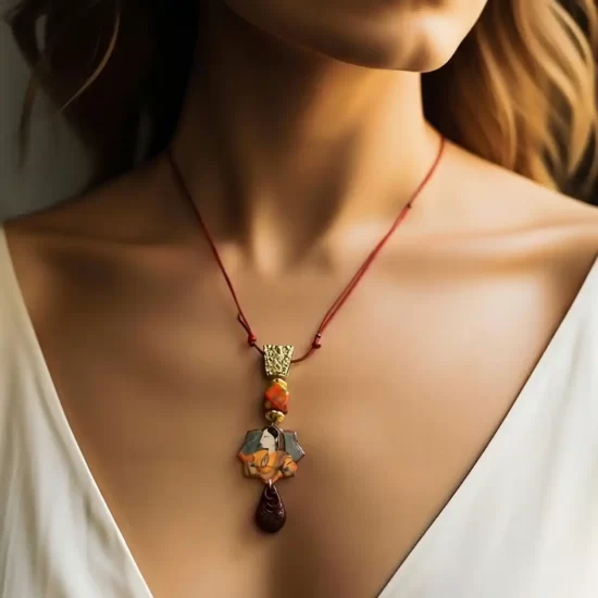 Zeenat | Upcycled Wood Necklace