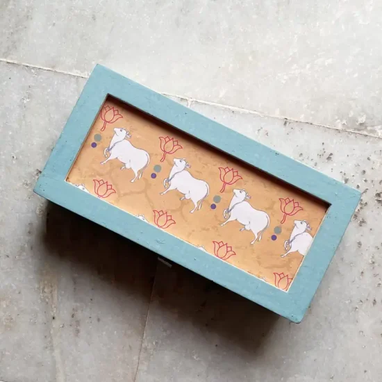Pichwai Cows Upcycled Box 01