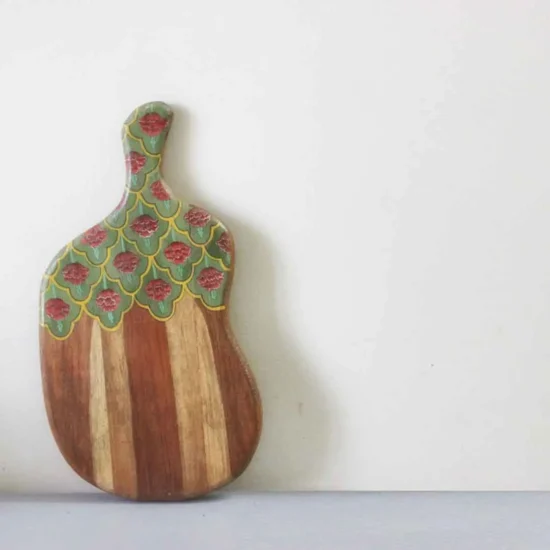 Upcycld Art Chopping Board Lotus 01
