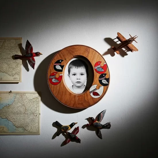 Birds Frame | upcycled wall decor