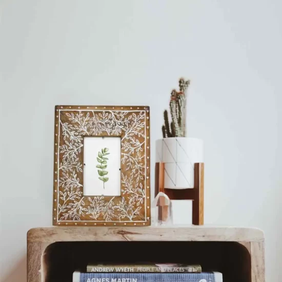 Upcycld Art Frame Leaves Pattern 001