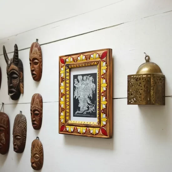 Tribal Motifs Frame | upcycled wall decor