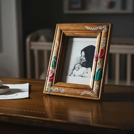 Vintage Floral Frame | upcycled wall decor