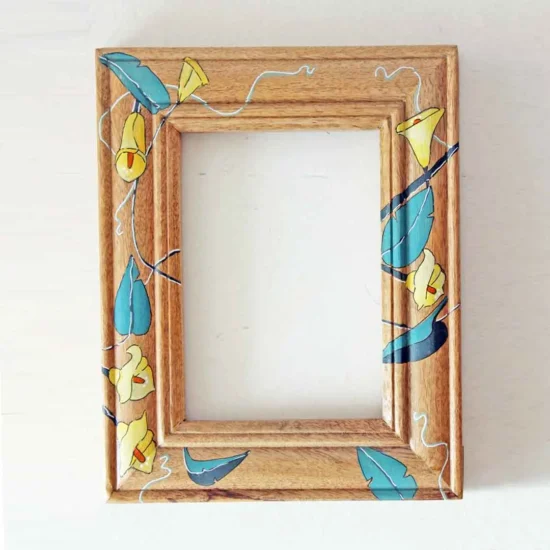 Upcycld Art Frame Yellow Flowers 01