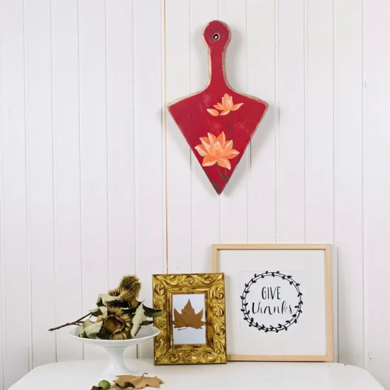 water lily | upcycled wall decor