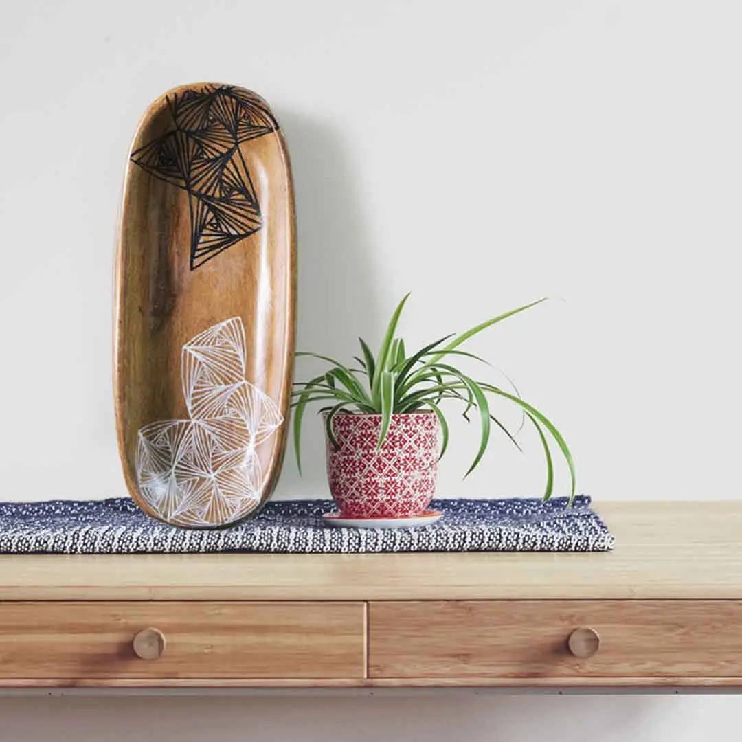 Zentangle | upcycled tray | Upcycld Art Upcycld Art Wooden Tray Zentangle Art 01
