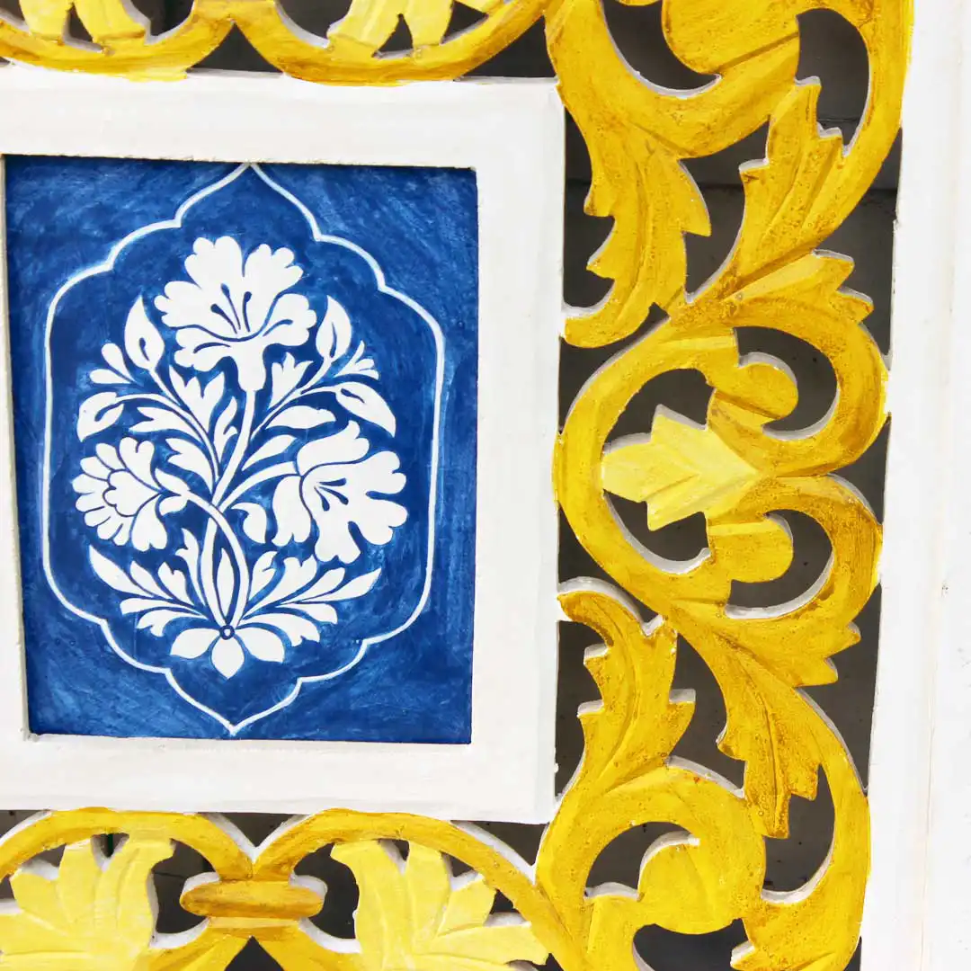 Yellow Jaali | Upcycled Furniture | Upcycld Art Upcycld Art Yellow Jaali 03