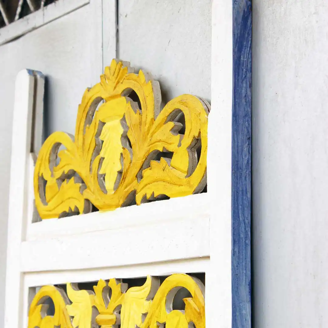 Yellow Jaali | Upcycled Furniture | Upcycld Art Upcycld Art Yellow Jaali 05