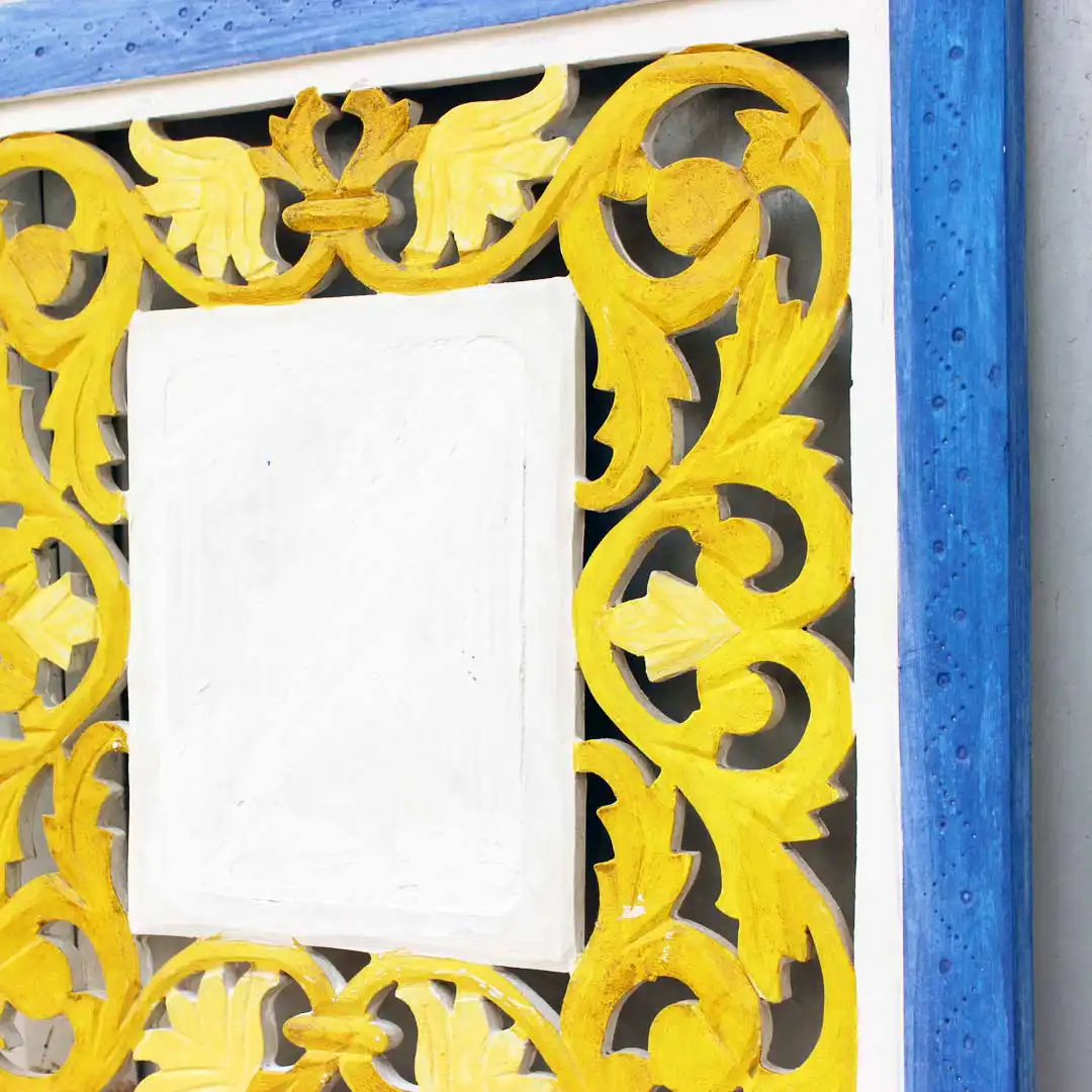 Yellow Jaali | Upcycled Furniture | Upcycld Art Upcycld Art Yellow Jaali 06