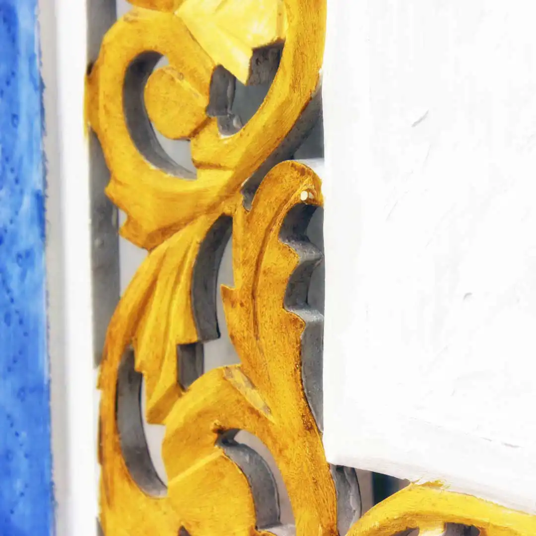 Yellow Jaali | Upcycled Furniture | Upcycld Art Upcycld Art Yellow Jaali 07
