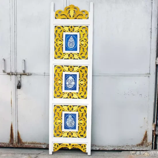 Yellow Vines Jaali | Upcycled Furniture