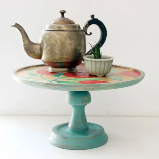 Upcycled Art Cakestand Pomegranate 02